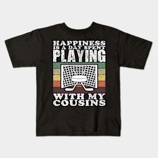 Playing Ice Hockey With My Cousins Funny Hockey Quotes Kids T-Shirt